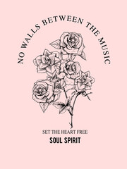 Slogan print design print with texture