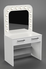 Realistic 3D Render of Makeup Table