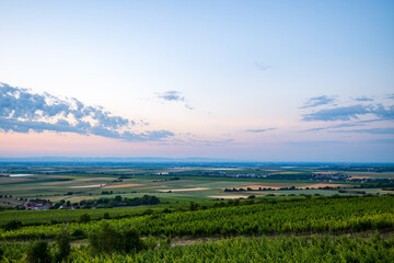 Fototapeta na wymiar landscape with fields and sky