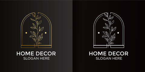 home decor design logo and branding card