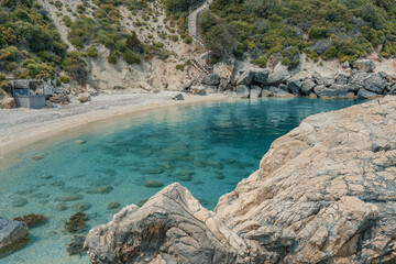 beautiful beach with clear, blue water