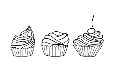 Three light delicious zephyrs in cups on white back ground.