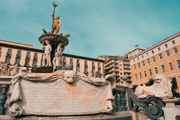 Piazza del Municipio is a square in Naples, one of the largest in Europe and one of the most important in the city thanks to its proximity to the main tourist itineraries such as the Maschio Angioino - 511269717