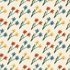 Abstract seamless pattern. Simple organic shapes