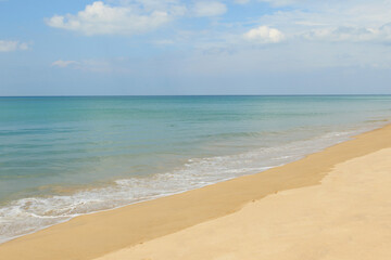 Fototapeta na wymiar Calm beautiful Andaman Sea and clean sandy beach