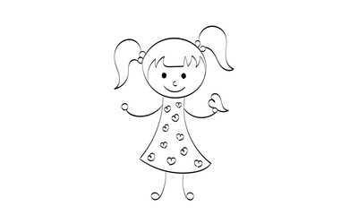  Funny hand drawn stick figure design for print or use as poster, card, flyer or T Shirt