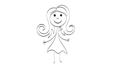  Funny hand drawn stick figure design for print or use as poster, card, flyer or T Shirt