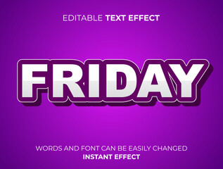 purple friday text effect typography