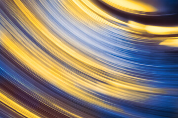 Abstract blue and yellow light trails © wachiwit