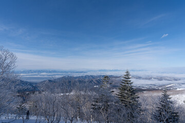 四阿山　冬　登山