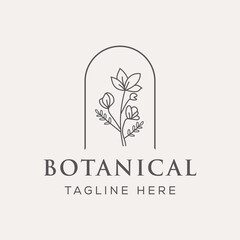Fototapeta na wymiar Beauty Spa Healthy botanical floral Logo Premium Vector Design