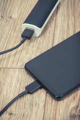 External powerbank charging battery of smartphone or mobile phone