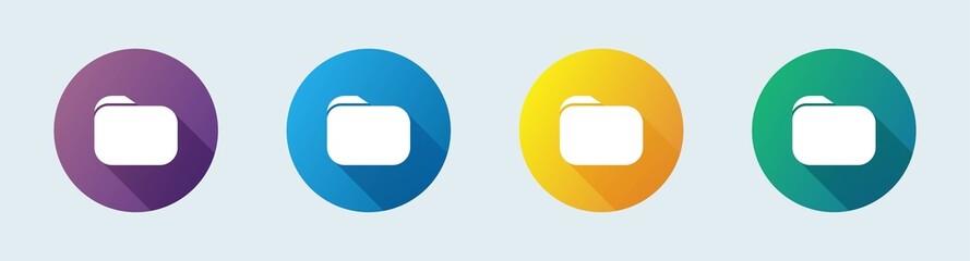 Folder solid icon in flat design style. Modern website or apps interface.