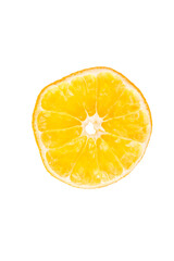 dried orange slice isolated on white background