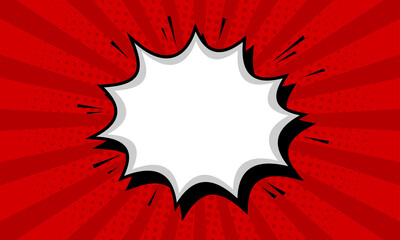 Comic cartoon red background design