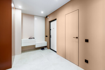 Interior and entrance doors in new apartment