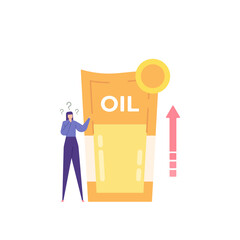 cooking oil prices rose. a woman or mothers are confused because the price of cooking oil is expensive. economy problem. flat cartoon illustration. concept design. element