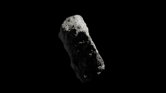 Seamless loop video. Сomet rotate. Asteroid belt. Close up asteroid in deep space. Concept: cosmos, explosion, astronomy, galaxy. 3d space banner 4k HD stock footage