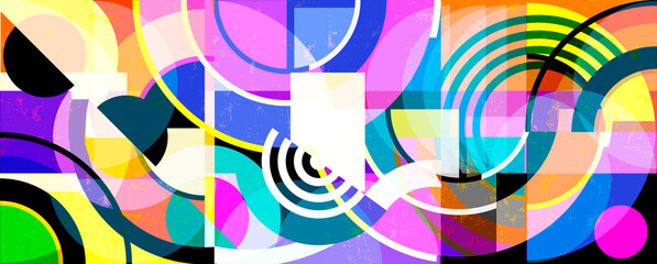 Obraz premium abstract background pattern, with circles, stripes, elements, paint strokes and splashes