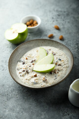 Traditional homemade Bircher muesli
