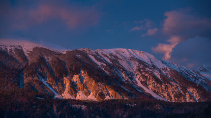 Sunset in the mountains