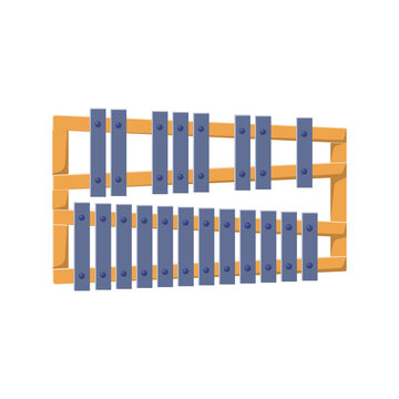 wooden xylophone blue bars clip art preview