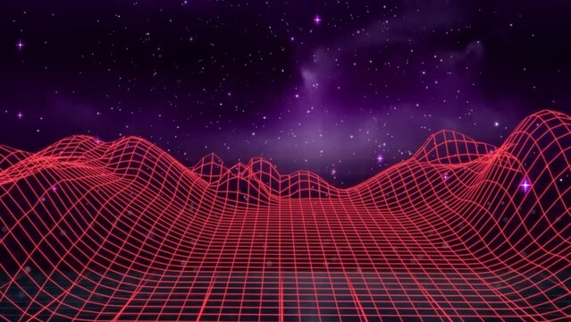 Digital animation of metaverse against spinning human brain on black background