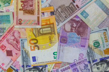 Business background of currencies from different countries