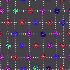 Fototapeta na wymiar metered patterns suitable for textile consisting of flowers
