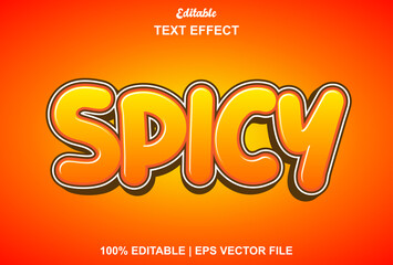 spicy orange text effect editable for promotions and logos.