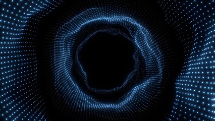 トンネル VJ 円 輪 球 パーティクル 波形 青 [別Verあり]