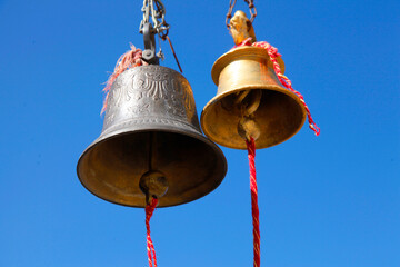 bells in the temple - obrazy, fototapety, plakaty