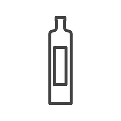 Bottle glass drink vector illustration icon. Liquid plastic container beverage symbol and alcohol bar label object. Food graphic sign soda or beer isolated white. Outline product silhouette blank pub