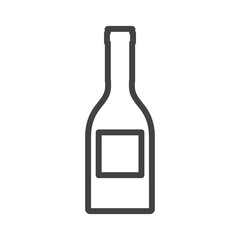 Bottle glass drink vector illustration icon. Liquid plastic container beverage symbol and alcohol bar label object. Food graphic sign soda or beer isolated white. Outline product silhouette blank pub