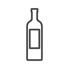 Bottle glass drink vector illustration icon. Liquid plastic container beverage symbol and alcohol bar label object. Food graphic sign soda or beer isolated white. Outline product silhouette blank pub