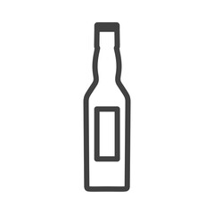 Bottle glass drink vector illustration icon. Liquid plastic container beverage symbol and alcohol bar label object. Food graphic sign soda or beer isolated white. Outline product silhouette blank pub