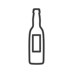 Bottle glass drink vector illustration icon. Liquid plastic container beverage symbol and alcohol bar label object. Food graphic sign soda or beer isolated white. Outline product silhouette blank pub