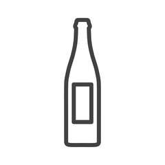 Bottle glass drink vector illustration icon. Liquid plastic container beverage symbol and alcohol bar label object. Food graphic sign soda or beer isolated white. Outline product silhouette blank pub