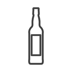 Bottle glass drink vector illustration icon. Liquid plastic container beverage symbol and alcohol bar label object. Food graphic sign soda or beer isolated white. Outline product silhouette blank pub