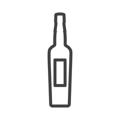 Bottle glass drink vector illustration icon. Liquid plastic container beverage symbol and alcohol bar label object. Food graphic sign soda or beer isolated white. Outline product silhouette blank pub