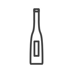 Bottle glass drink vector illustration icon. Liquid plastic container beverage symbol and alcohol bar label object. Food graphic sign soda or beer isolated white. Outline product silhouette blank pub