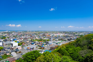 Fototapeta na wymiar 千葉県木更津市 太田山公園、きみさらずタワーから見える眺望