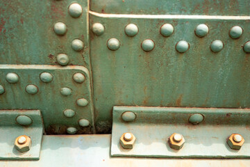 old metal door with rivets