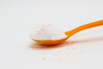 A picture of glucose powder with selective focus - obrazy, fototapety, plakaty