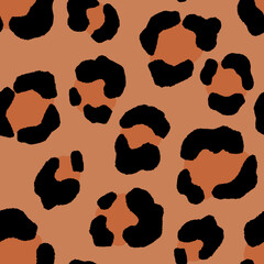 Abstract modern leopard seamless pattern. Animals trendy background. Beige decorative vector stock illustration for print, card, postcard, fabric, textile. Modern ornament of stylized skin