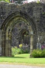 Fototapeta na wymiar Whalley Abbey in Whalley Lancashire England. Incredible 14th century Cistercian Abbey in the Ribble Valley. 