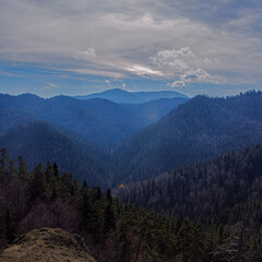 mountains in the morning
