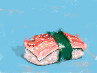 sushi and chopsticks