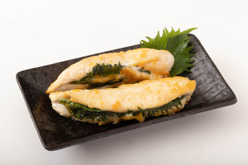 鶏ささみ紫蘇チーズ包み焼き