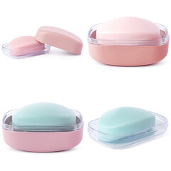 Soap bars isolated on the white background